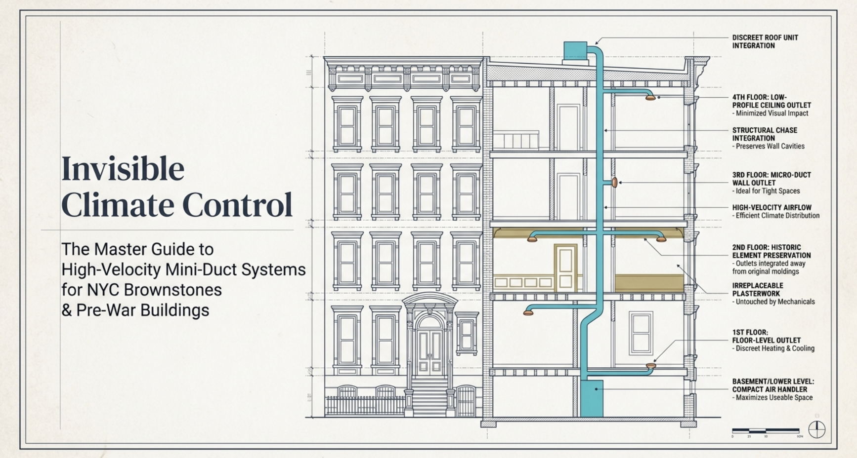 High-Velocity Mini-Duct Systems for NYC Brownstones and Pre-War Buildings