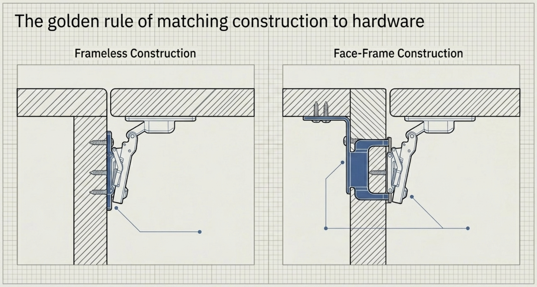 matching overlay to cabinet construction